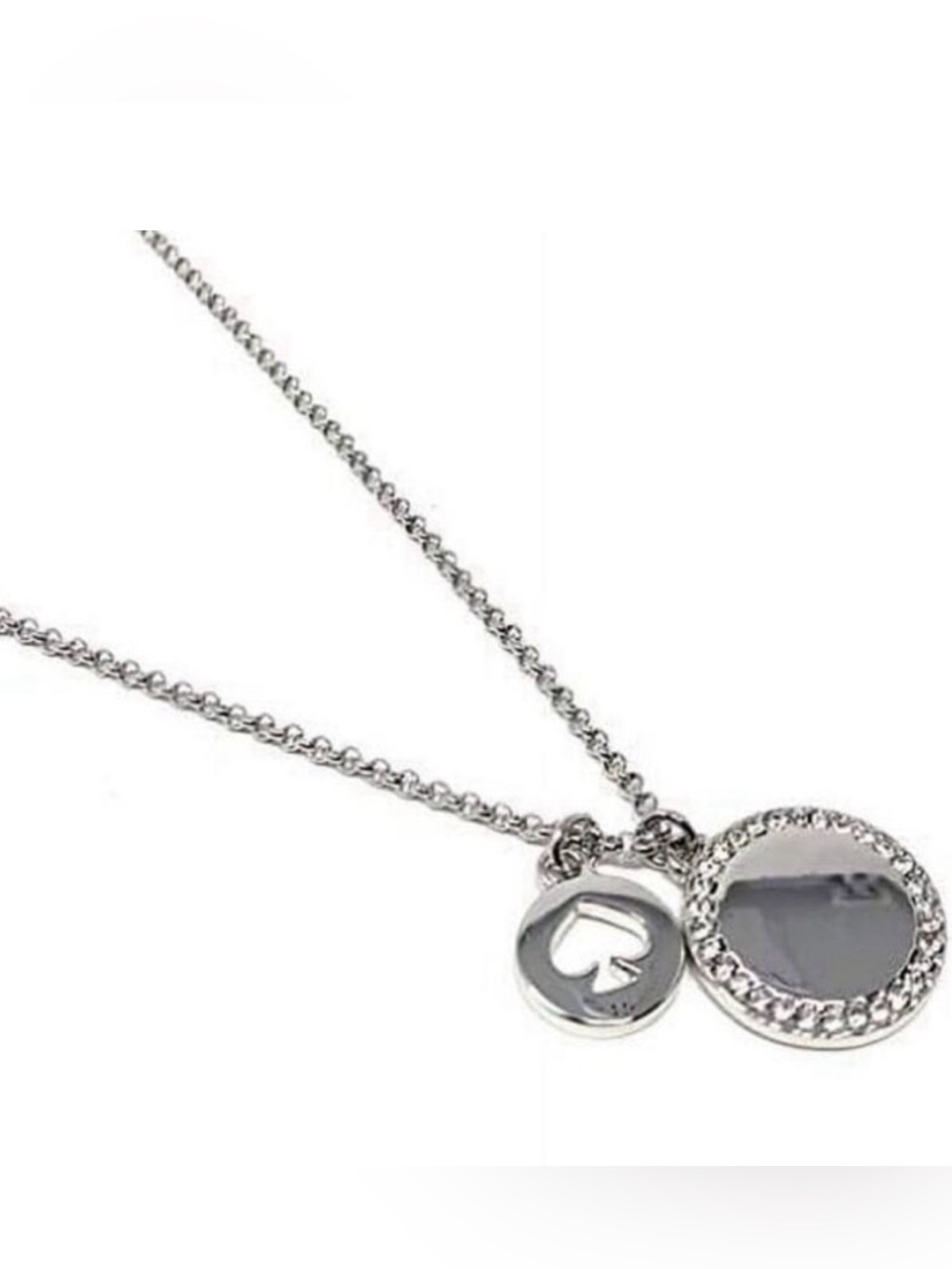Kate Spade Spot The Spade Pave Charm Pendant Necklace